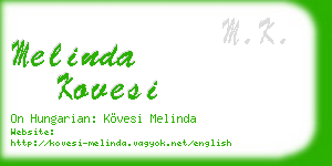 melinda kovesi business card