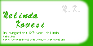 melinda kovesi business card